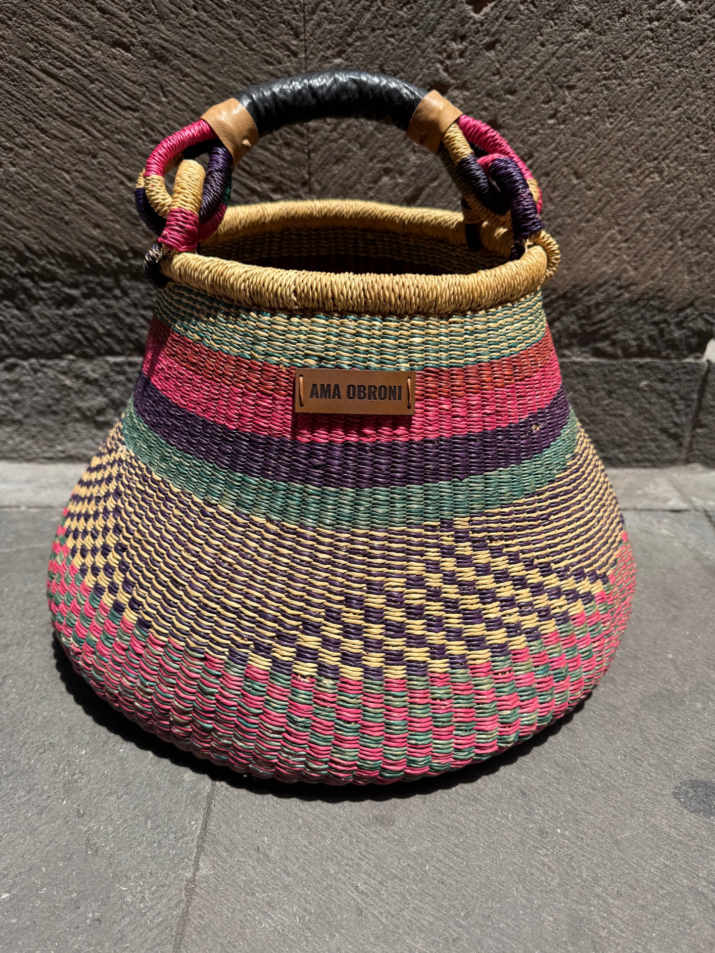 CESTA / FLORERO OVAL ARTESANAL AMA OBRONI