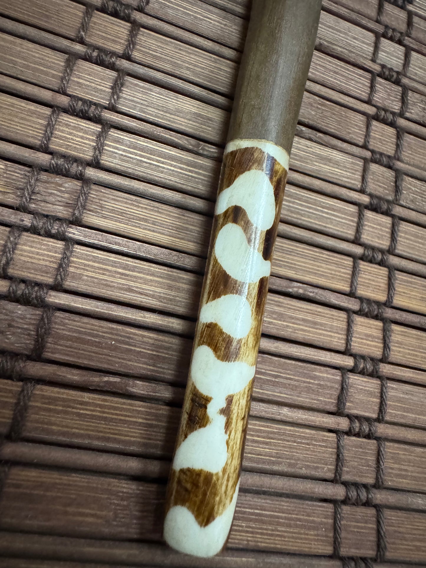 CUCHARILLA DE MADERA Y HUESO