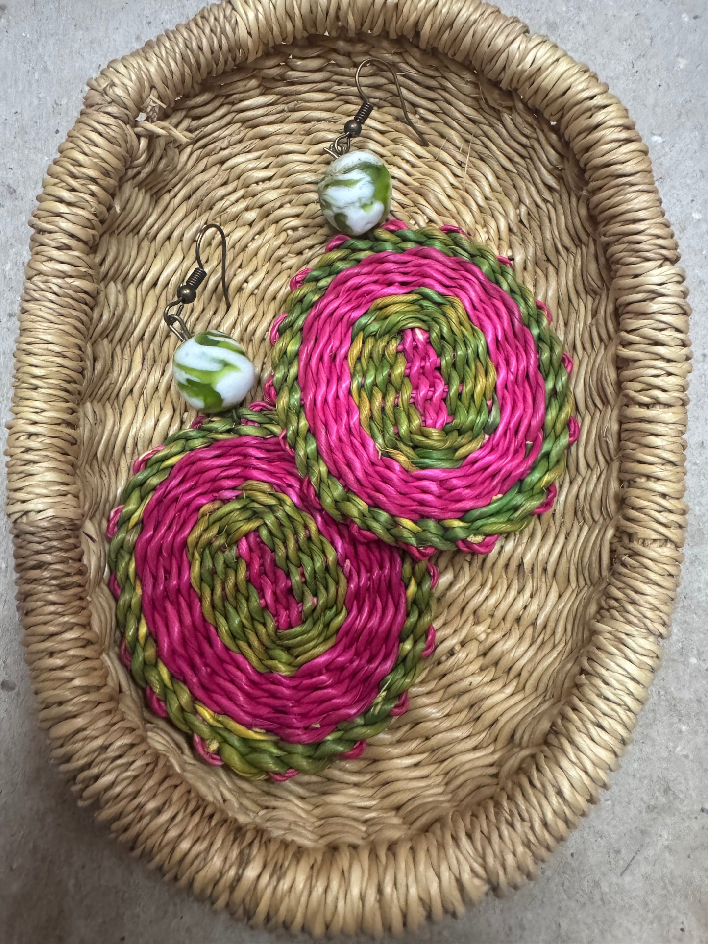 PENDIENTES FIBRAS NATURALES