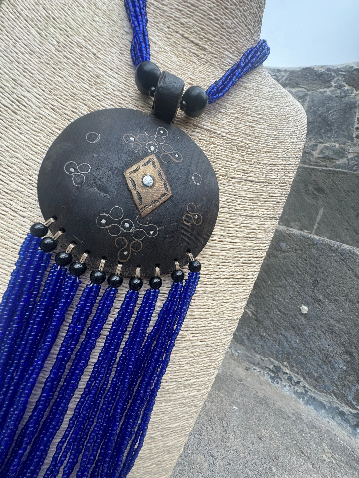 COLLAR MADERA Y BRONCE