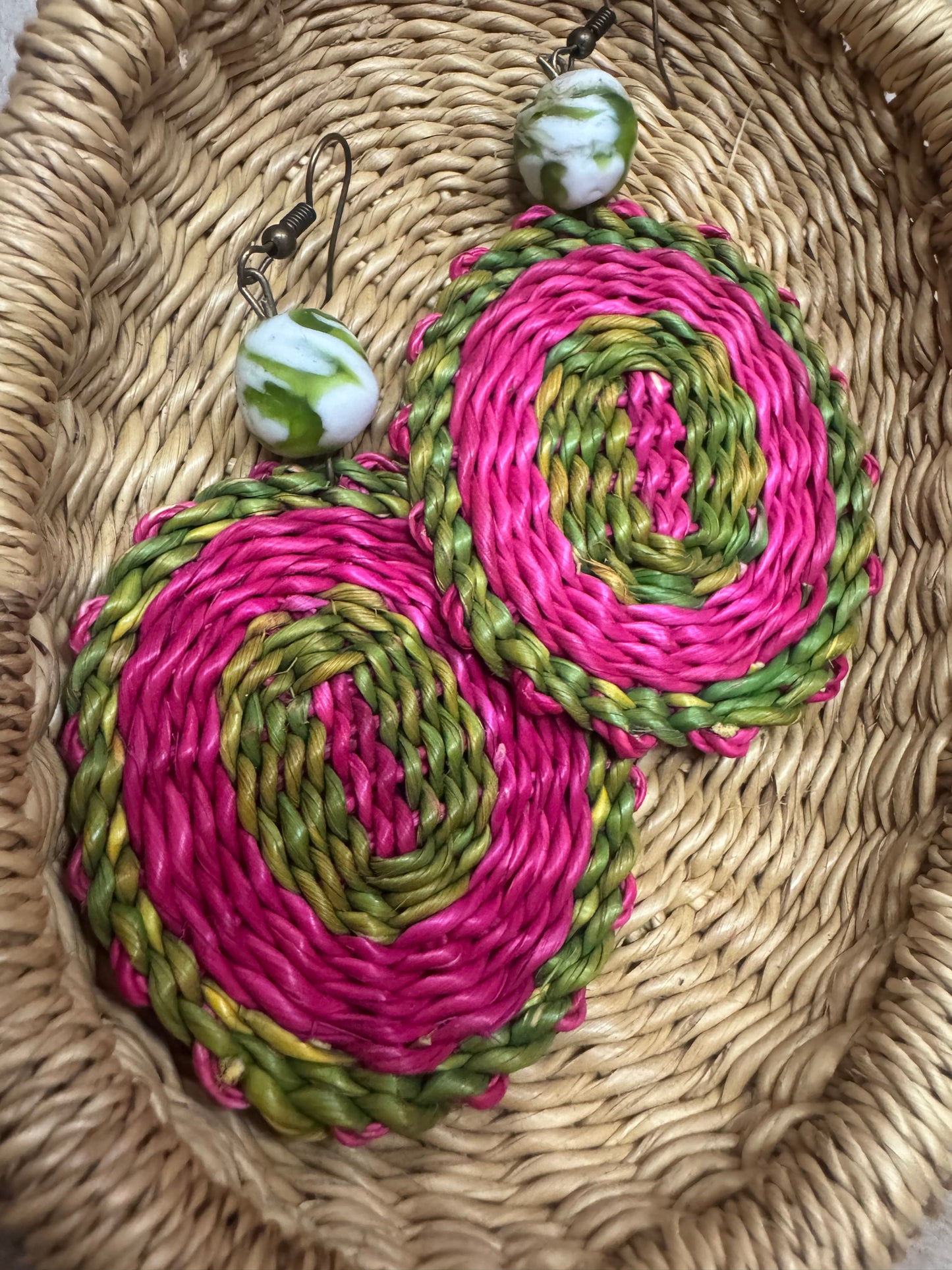 PENDIENTES FIBRAS NATURALES