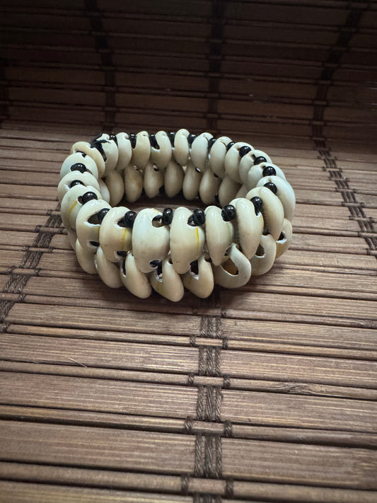 PULSERA DOBLE CAURIS/ CARACOLAS