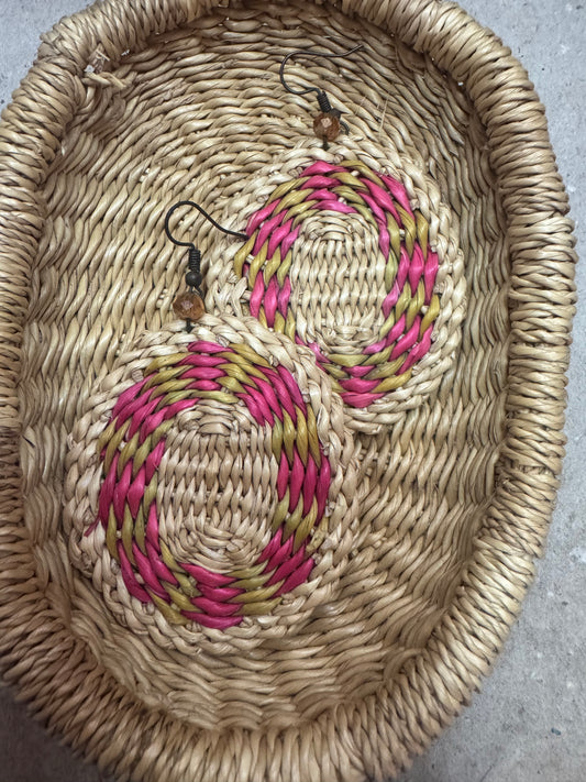 PENDIENTES DE FIBRAS NATURALES