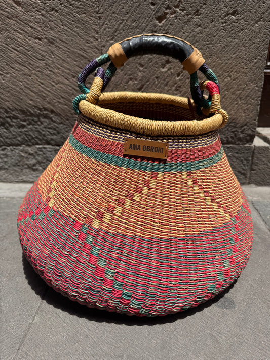 CESTA/FLORERO OVAL ARTESANAL AMA OBRONI