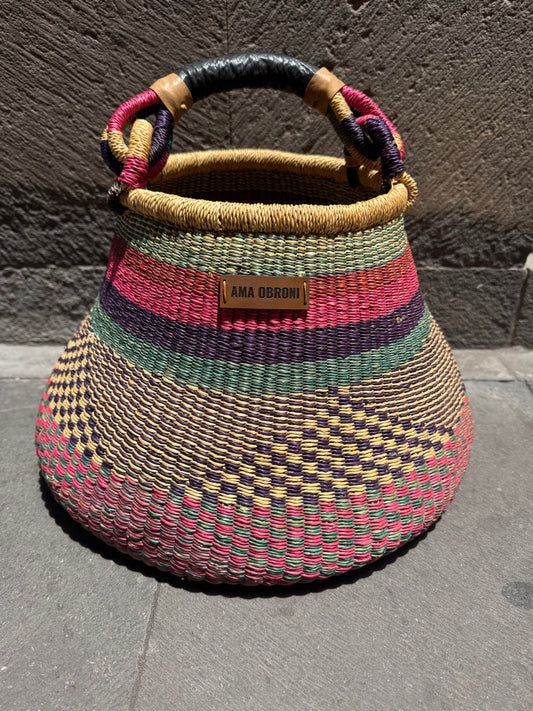 CESTA / FLORERO OVAL ARTESANAL AMA OBRONI