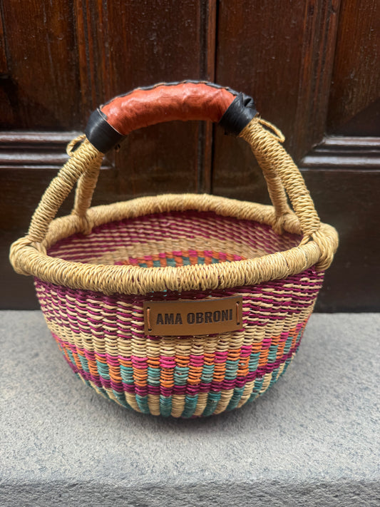 CESTA REDONDA  ARTESANAL AMA OBRONI